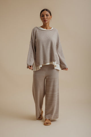 Retreat Cotton Twist Pullover – Sunset | Talamaya