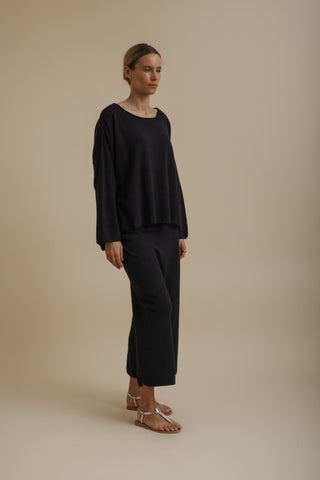 Retreat Cotton Twist Pant – Deep Ocean | Talamaya