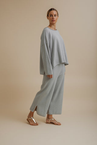 Retreat Cotton Twist Pullover – Sky | Talamaya