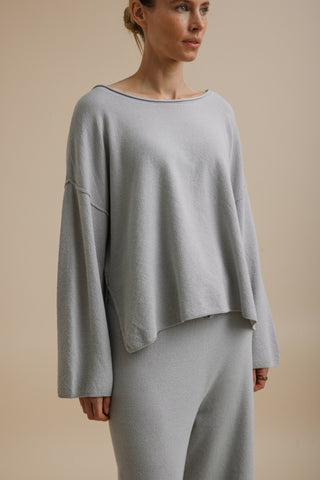 Retreat Cotton Twist Pullover – Sky | Talamaya