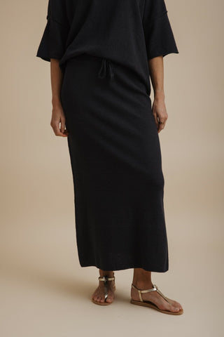 Retreat Cotton Twist Skirt – Deep Ocean | Talamaya