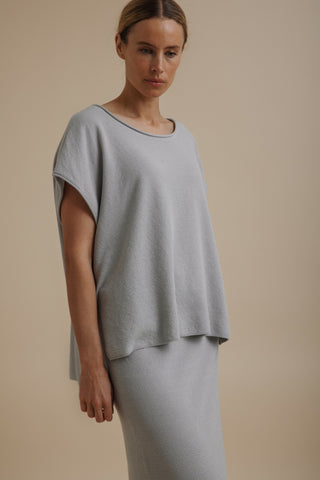 Retreat Cotton Twist Sleeveless Pullover – Salt | Talamaya