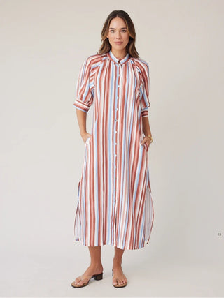 Robe Dress - Mocha Stripe | State of Embrace