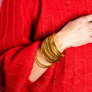 Buddhist Bracelet - Thin Light Gold