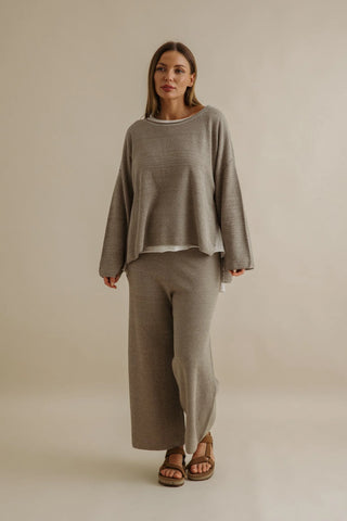Retreat Cotton Twist Pullover Vintage Khaki x Silver