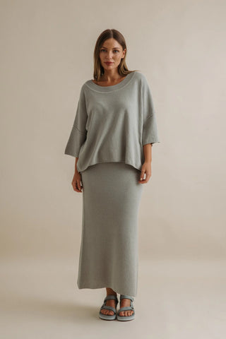 Retreat Cotton Twist Pullover Vintage Khaki x Silver