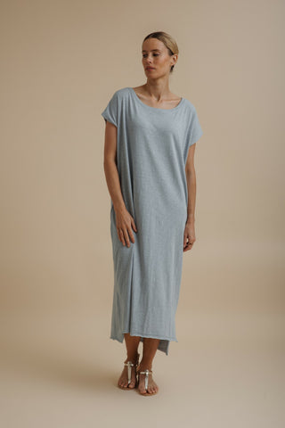 Seabreeze Short Sleeve Tee Dress – Sea | Talamaya