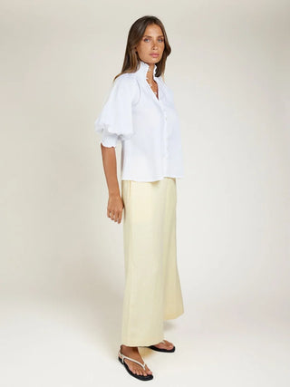 Shirred Blouse - Ivory | State of Embrace