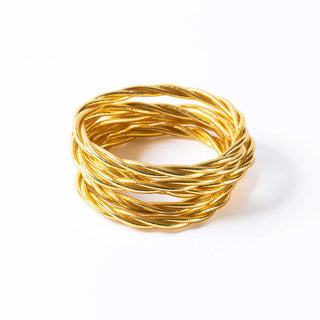 Buddhist Bracelet - Twist Light Gold