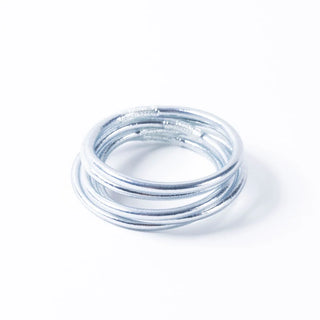 Buddhist Bracelet - Thick Silver