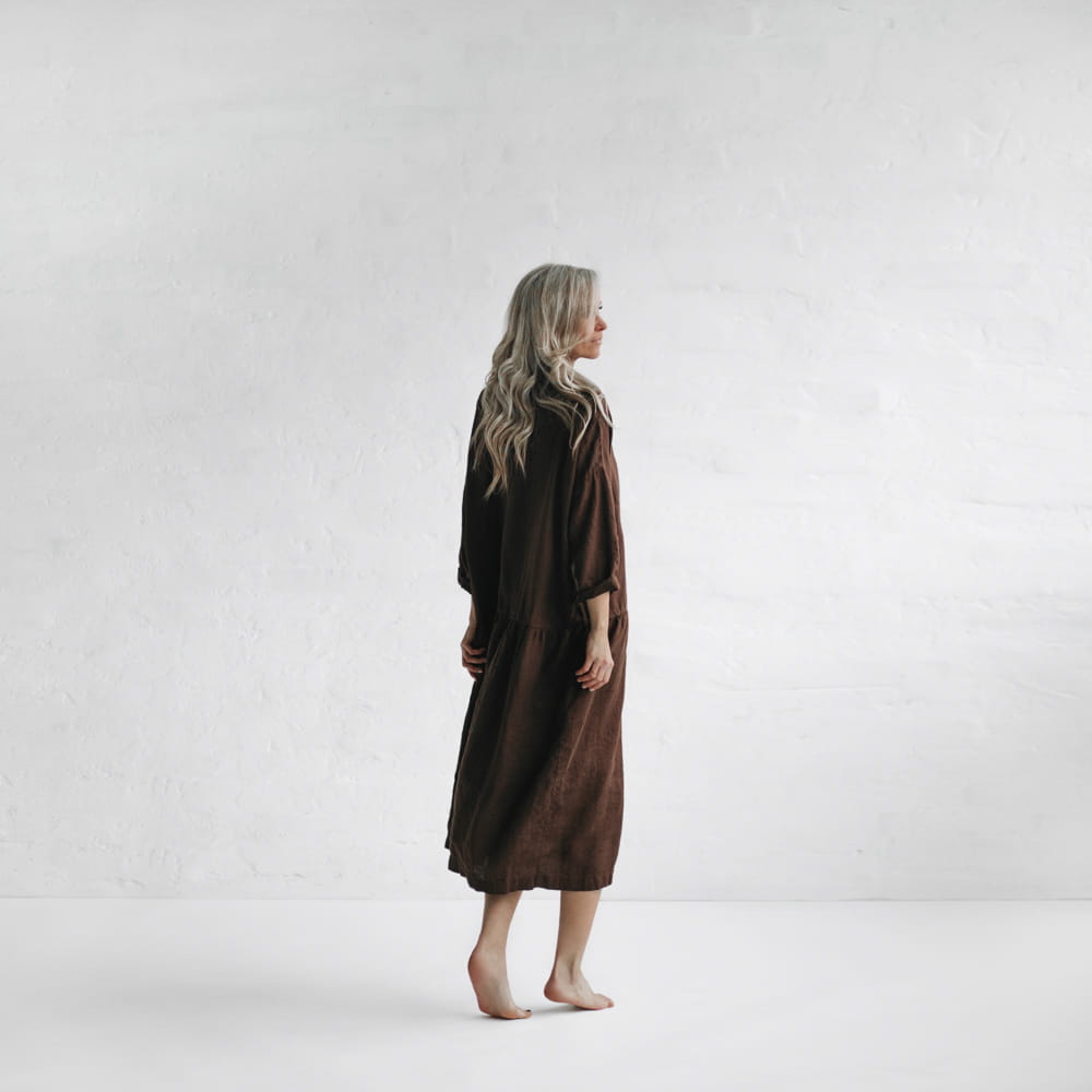 Seaside Tones - Oversized Dress - Brown