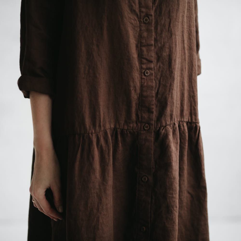 Seaside Tones - Oversized Dress - Brown