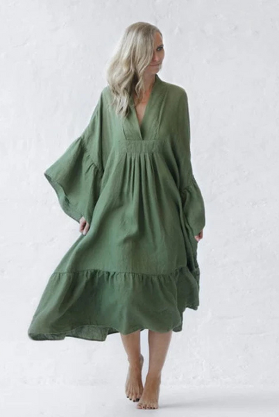 Seaside Tones - Sea Dress - Olive