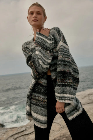 Luella Cardigan - Black Multi | Estilo Emporio