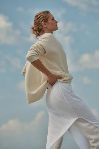 Camille Reversible Cashmere Sweater - Off White | Estilo Emporio