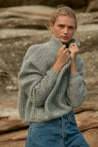 Clover Cable Sweater - Grey | Estilo Emporio