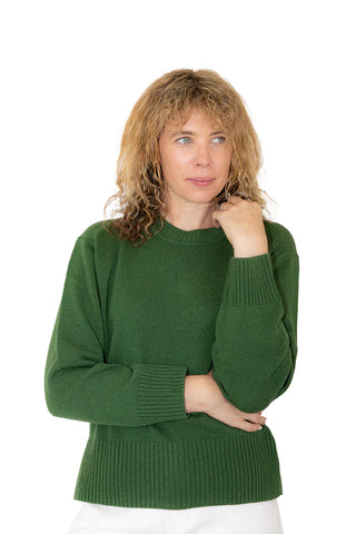 Boxy Plain Crew - green | Bow & Arrow