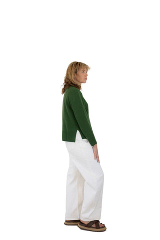 Boxy Plain Crew - green | Bow & Arrow
