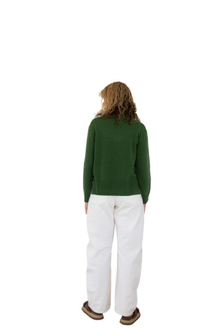 Boxy Plain Crew - green | Bow & Arrow