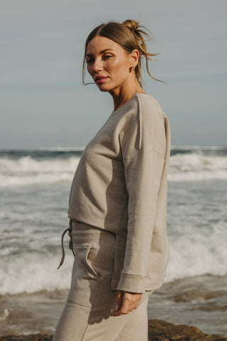 Heavenly Fleece Windcheater in Wheat by Talamaya