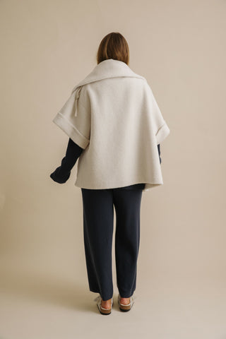 Sherpa Cuddle Coat in Chalk by Talamaya