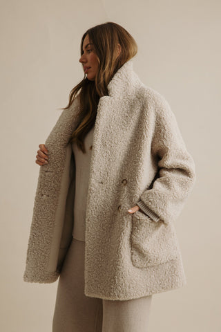 Polar Faux Fur Coat in Amaranth by Talamaya