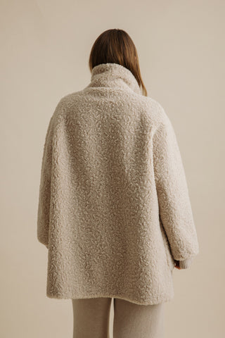 Polar Faux Fur Coat in Amaranth by Talamaya