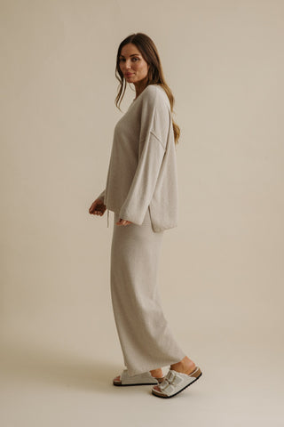 Winter Retreat Merino Cotton Pullover in Wheat by Talamaya
