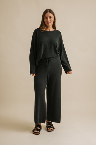 Winter Retreat Merino Cotton Pant in Pine by Talamaya