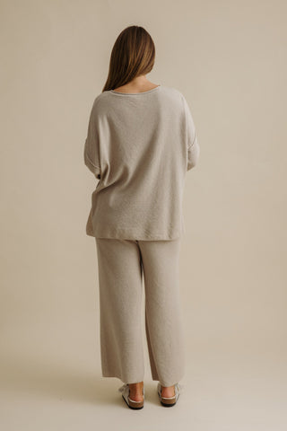 Winter Retreat Merino Cotton Pant in Wheat by Talamaya