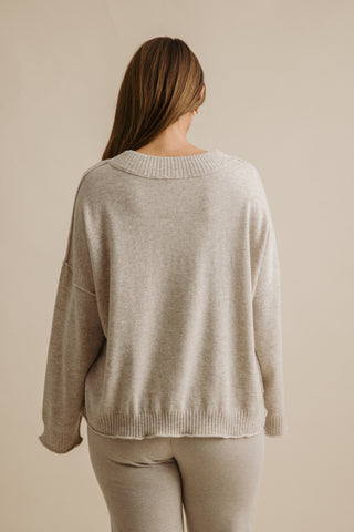 Elevate Merino Cashmere Crew Pullover in Buckwheat by Talamaya