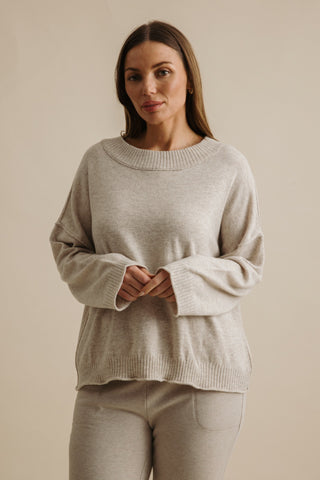 Elevate Merino Cashmere Crew Pullover in Buckwheat by Talamaya