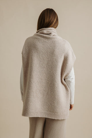 Dreams Funnel Neck Tabard in Wheat by Talamaya