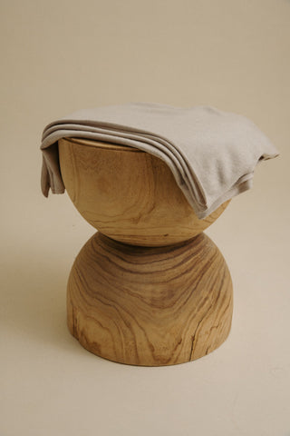 Winter Retreat Merino Cotton Wrap in Wheat by Talamaya