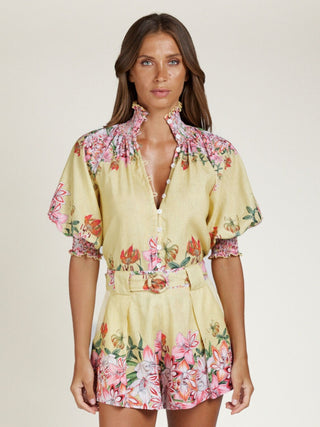 Tropic Blooms Top - Lemon | State of Embrace