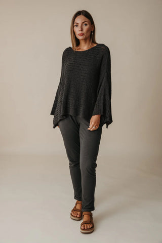 Talamaya - Coast to Coast Pullover - Black Sand