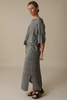 TALAMAYA - Cotton Twist Skirt - Washed Black x Silver