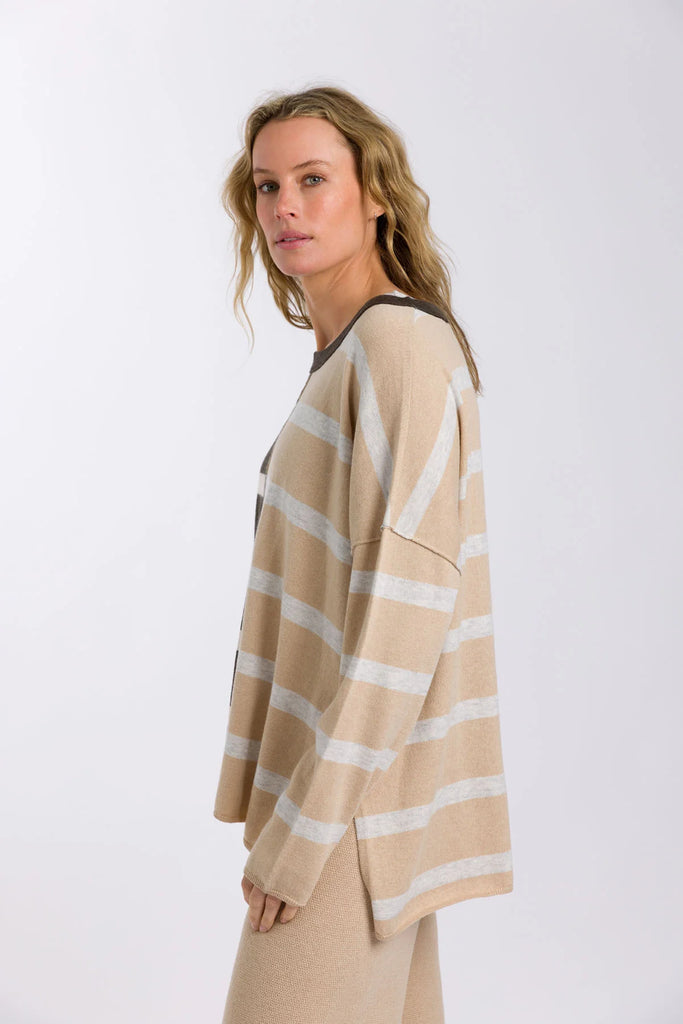 Talamaya | Hinterland Stripe Pullover | Sable