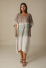 Talamaya - Kaimana Dip Dyed Kaftan - Dusty Olive/Vintage Khaki