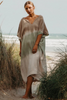 Talamaya - Kaimana Dip Dyed Kaftan - Dusty Olive/Vintage Khaki