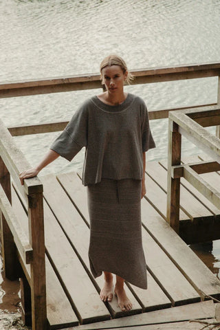 Talamaya Retreat Skirt - Silver x Black