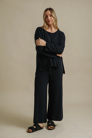 Talamaya Winter Retreat Merino Cotton Pant Deep Ocean