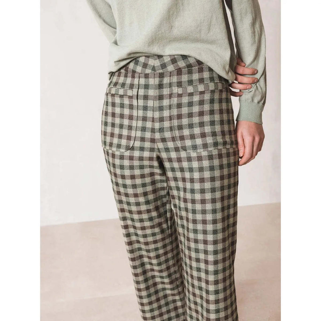 Indi & Cold | Vichy Check Trousers | Lichen Check