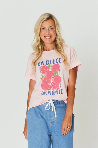 WATO Lana Vintage Tee Pink Pomegrante