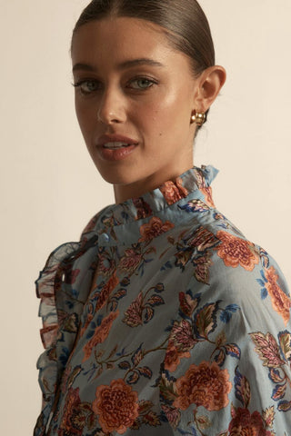 Brim top - twilight bloom | Zoe Kratzmann