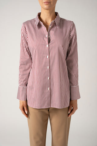 Henri Stripe Shirt - Red Stripe | Cable Melbourne