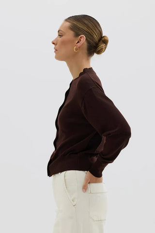 Classic Cardigan - Chocolate | Iris & Wool