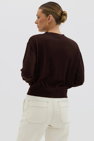 Classic Cardigan - Chocolate | Iris & Wool
