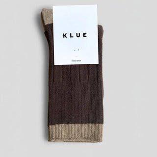 Merino Wool Socks - Caramel and Brown | Klue