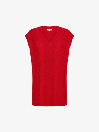 Longline Vest - Flame | Iris & Wool